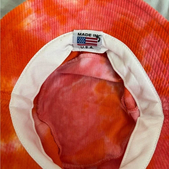 Big Bud Press Orange and Pink tie dye Bucket Hat - Picture 2 of 2